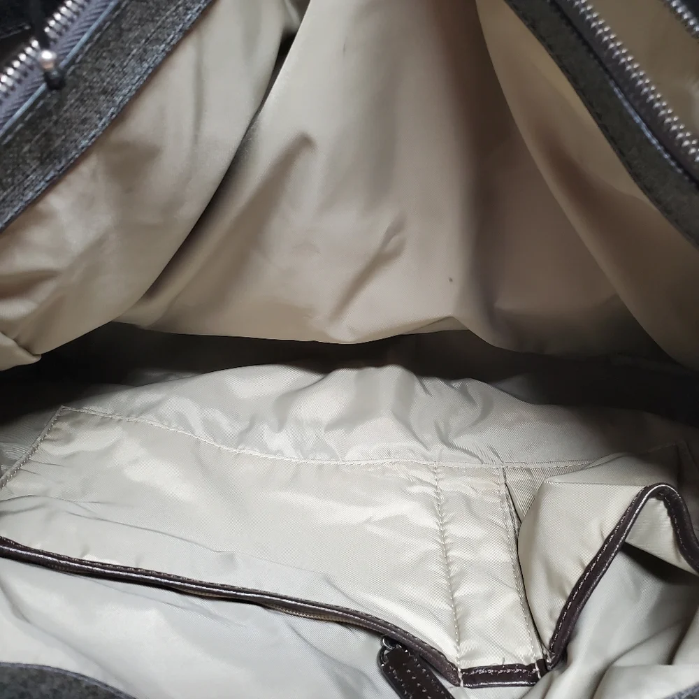 Tumi Villa Turin Earl Gray Dark Brown Women Business Tote Bag
